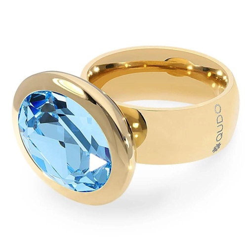 Кольцо Qudo TIVOLA big G aquamarine  17.2 мм, 632008/17.2 BL/G фото 3